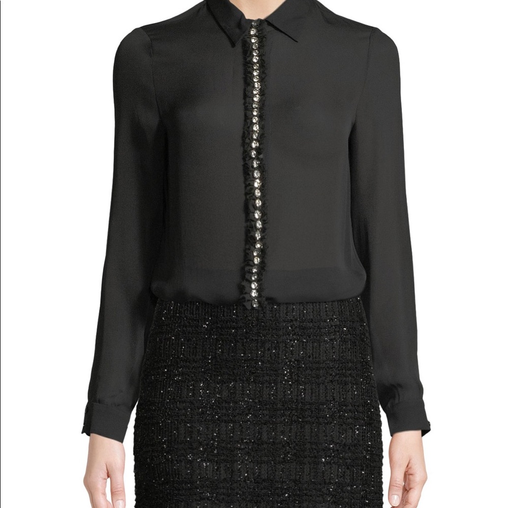 Alice + Olivia "Willa" silk top